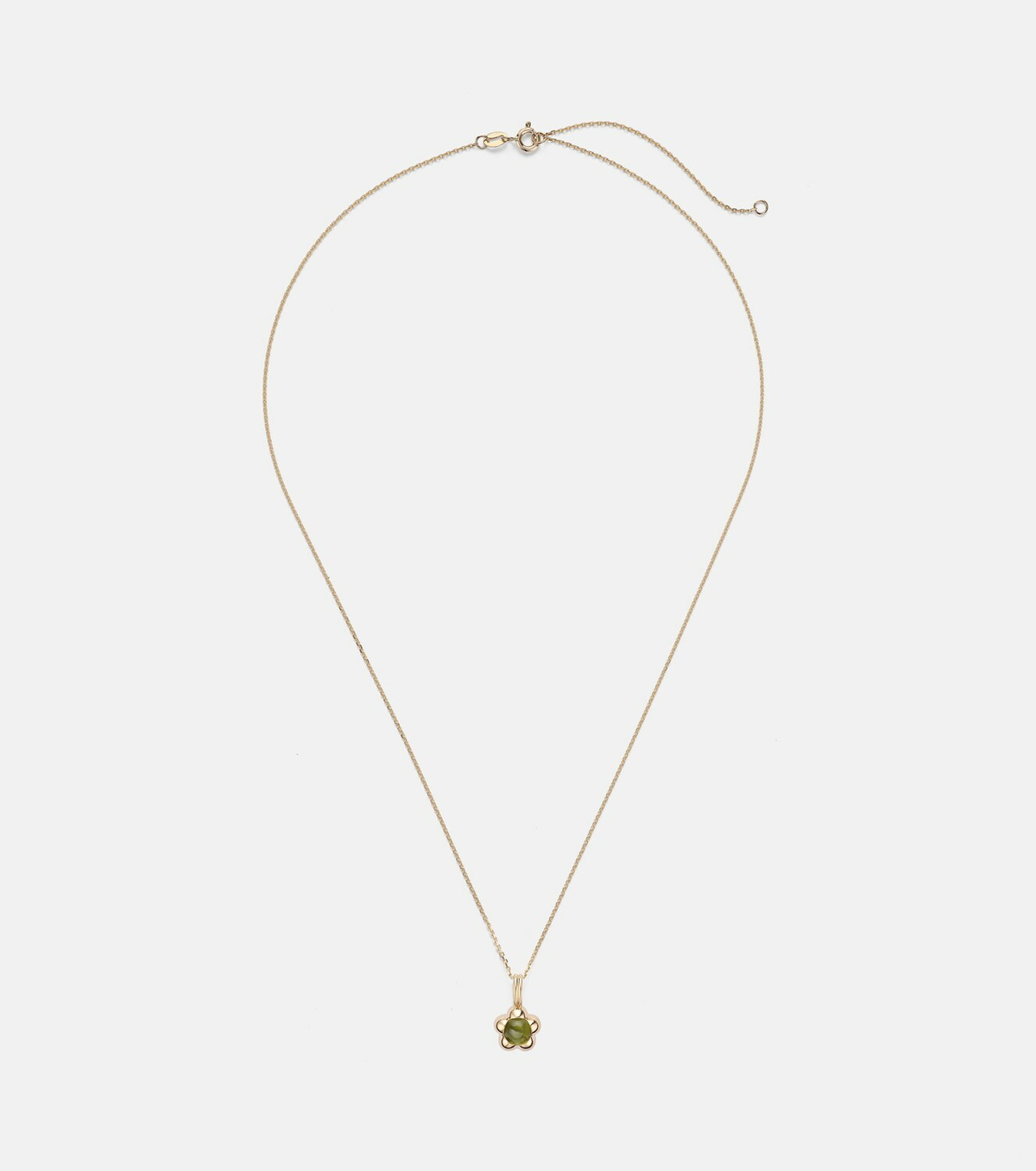 Stone and Strand Kensington 14kt gold necklace with peridot