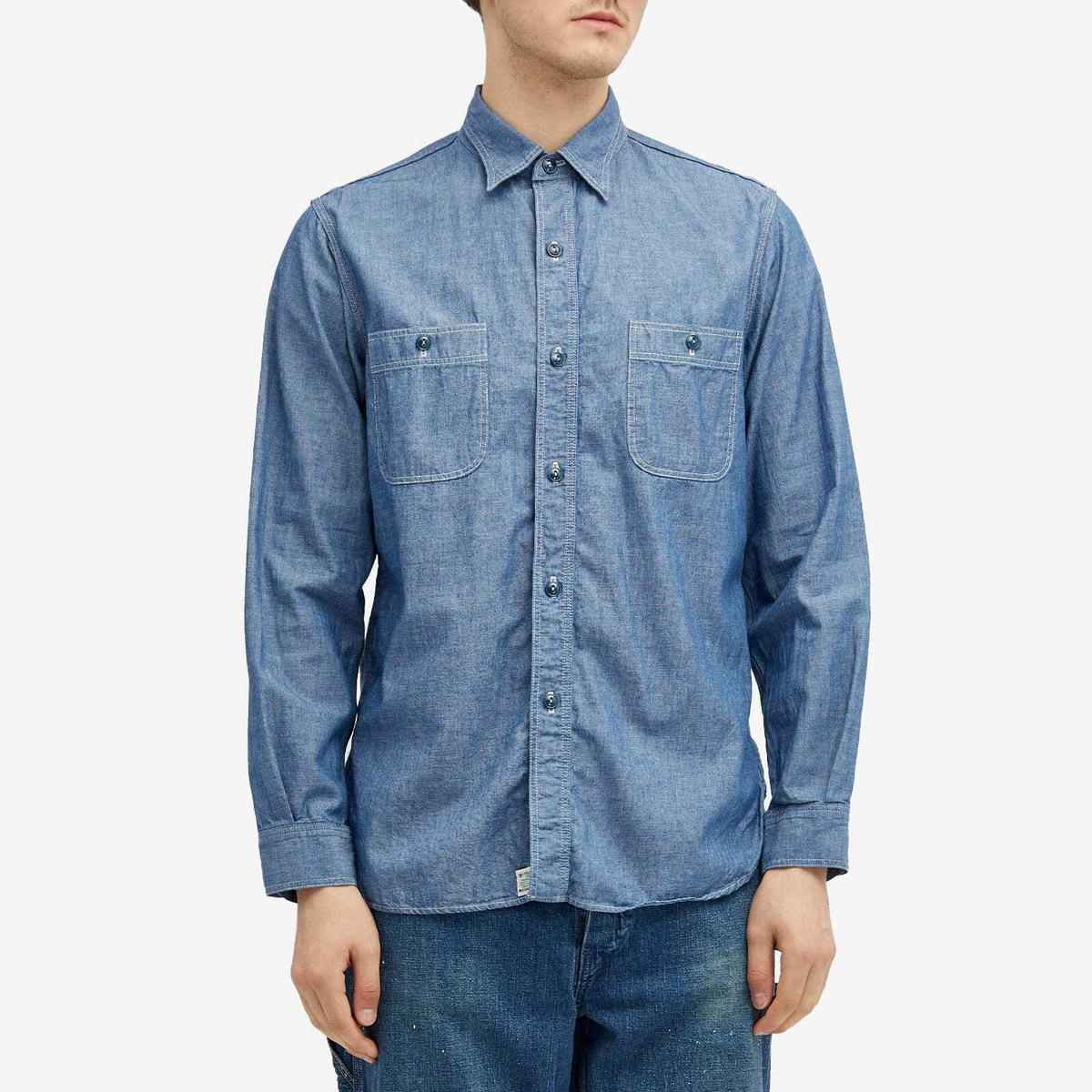 【極美品】orSlow オアスロウ shambray work shirts 2 極美品】orSlow オアスロウ shambray work shirts 2 - メルカリ