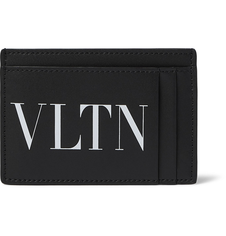 Photo: VALENTINO - Valentino Garavani Logo-Print Leather Cardholder - Black