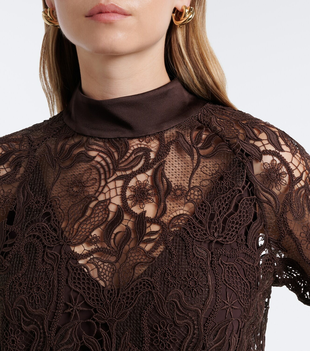 Max Mara Floral lace top