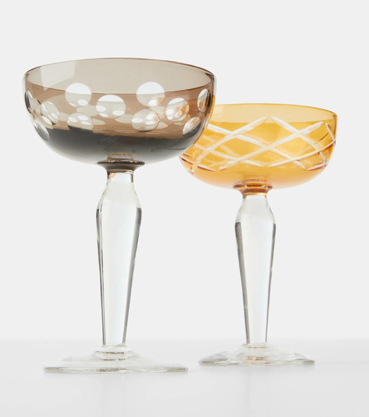 Polspotten Cuttings set of 6 champagne coupe glasses