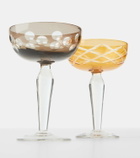 Polspotten Cuttings set of 6 champagne coupe glasses