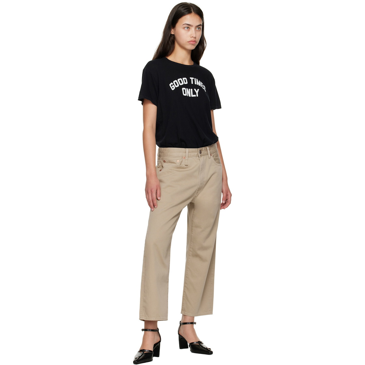 R13 Tan X-Boyfriend Jeans