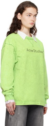 Acne Studios Green Logo Stud Sweatshirt