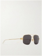 Bottega Veneta - Aviator-Style Gold-Tone Sunglasses