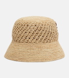 Loewe Anagram raffia bucket hat