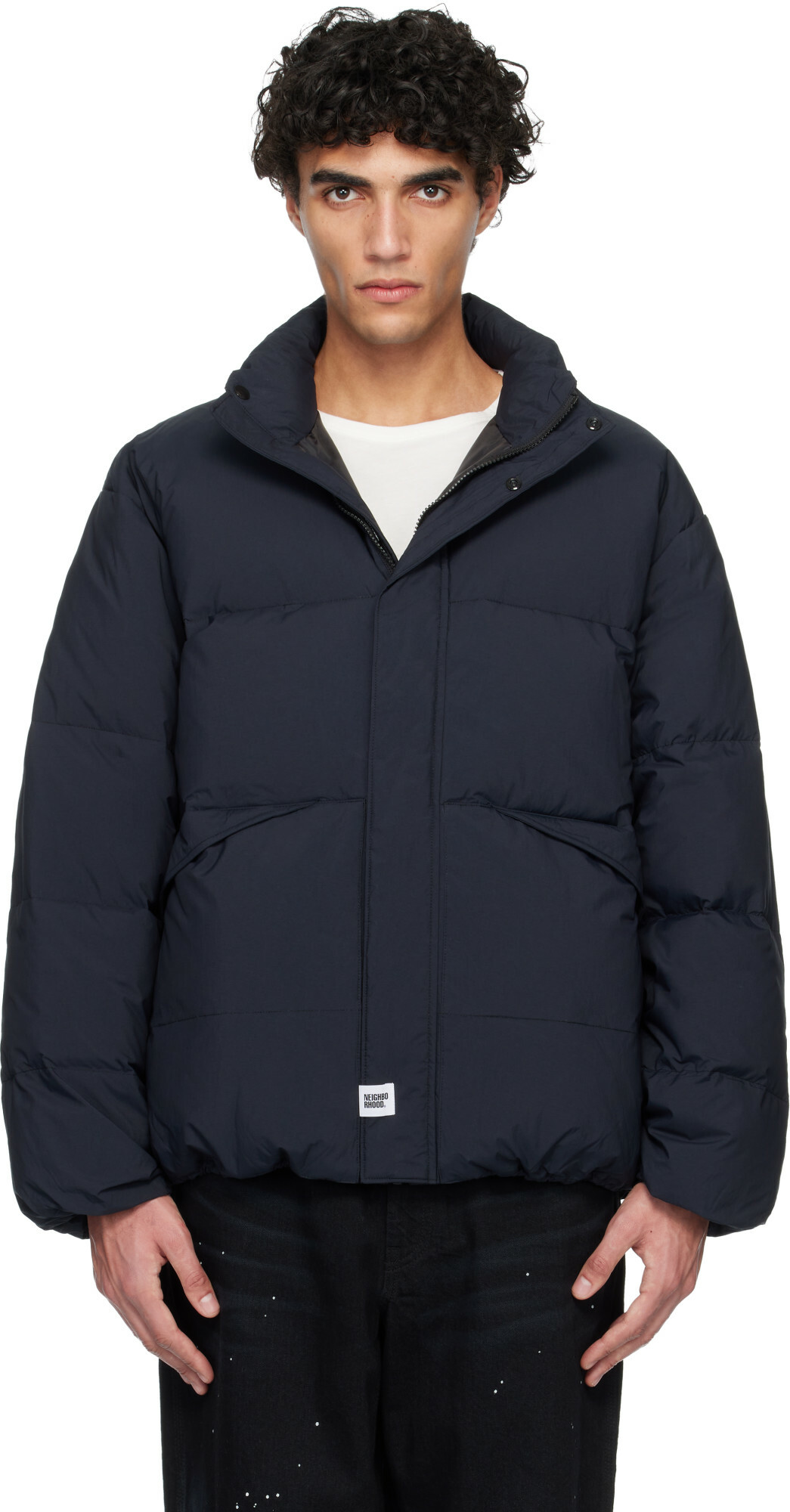 Neighborhood Men's Reversible Padded Jacket in Gray Neighborhood