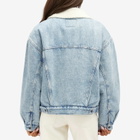 Levi's Women's Denim Sherpa Trucker Jacket in Blue