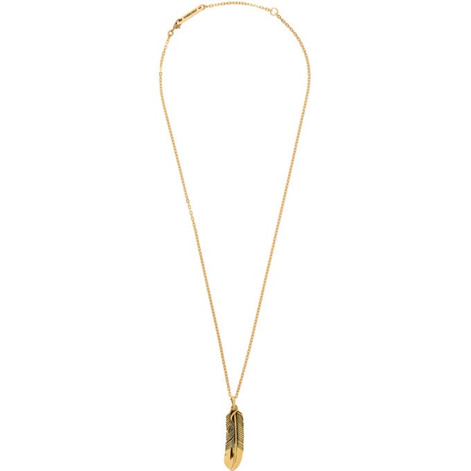 Photo: Ambush Gold Feather Charm Necklace