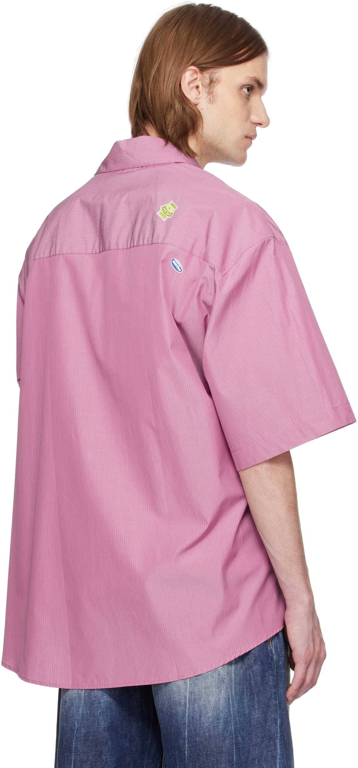 Martine Rose Purple S/S Boxy Wrap Shirt
