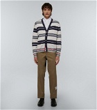 Thom Browne - Striped wool V-neck cardigan