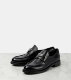 Prada Logo leather loafers
