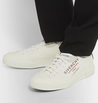 Givenchy - Suede-Trimmed Logo-Print Canvas Sneakers - White