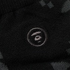 Men's AAPE Monogram Sock in Black