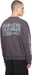 Brain Dead Gray 'Electronic Attack' Sweatshirt