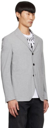 Neil Barrett Gray Polyester Blazer