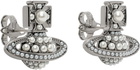 Vivienne Westwood Gunmetal Luzia Bas Relief Earrings