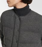 Brunello Cucinelli Shearling-trimmed cashmere jacket