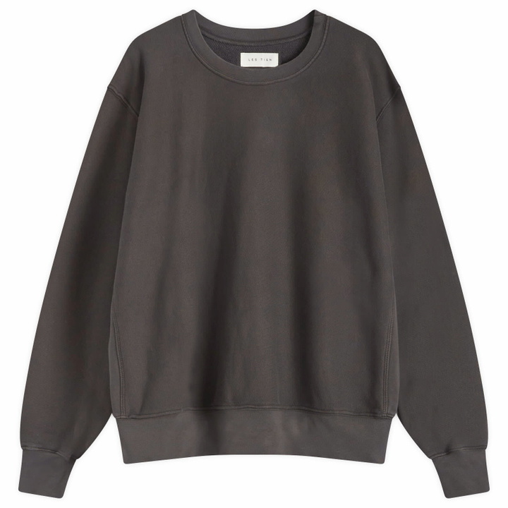 Photo: Les Tien Men's Heavyweight Crop Crew Sweat in Vintage Black