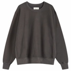 Les Tien Men's Heavyweight Crop Crew Sweat in Vintage Black