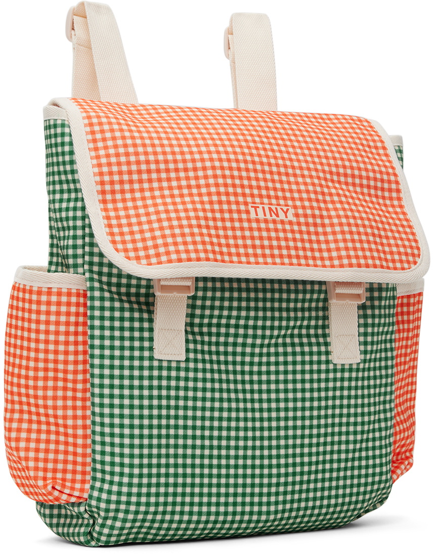 TINYCOTTONS VICHY BACKPACK summer red/dark green TINYCOTTONS VICHY BACKPACK summer red/dark green