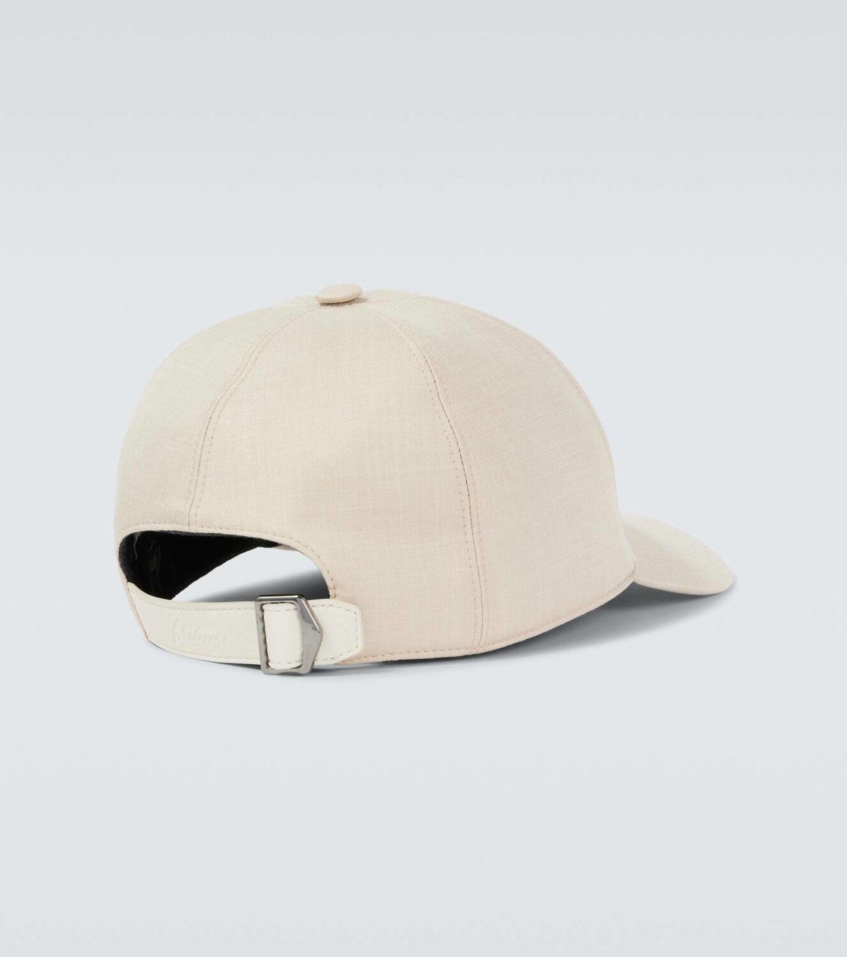 Brioni Logo silk, cashmere and linen baseball cap