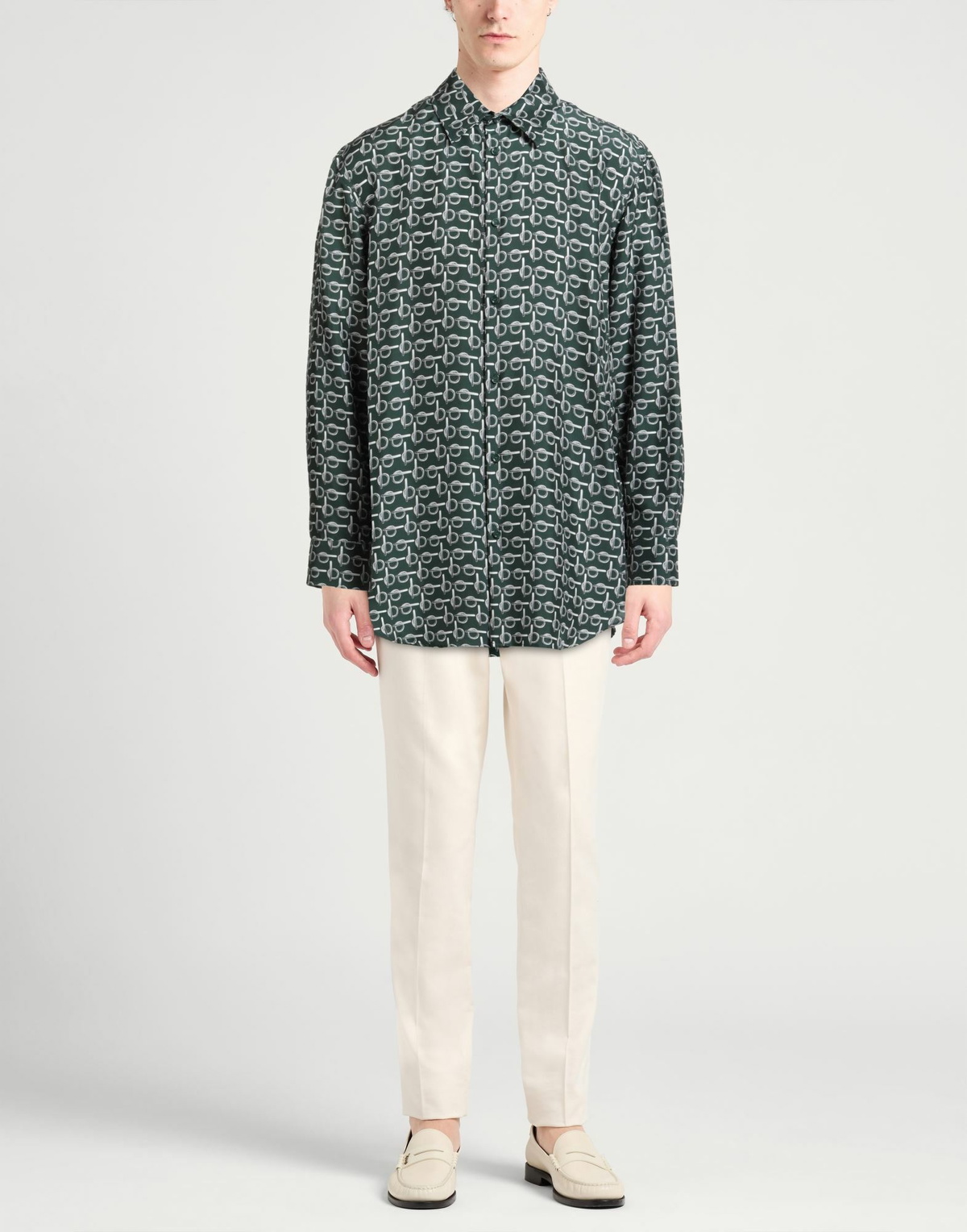Burberry Mens Shirt Dark in Green