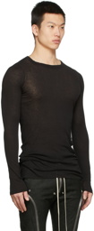 Rick Owens Black Rib Long Sleeve T-Shirt