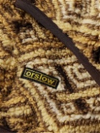OrSlow - Fleece-Jacquard Gilet - Brown