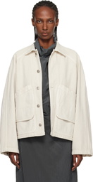 LE17SEPTEMBRE Off-White Garment-Dyed Denim Hunting Jacket