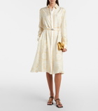 Versace Barocco silk twill shirt dress