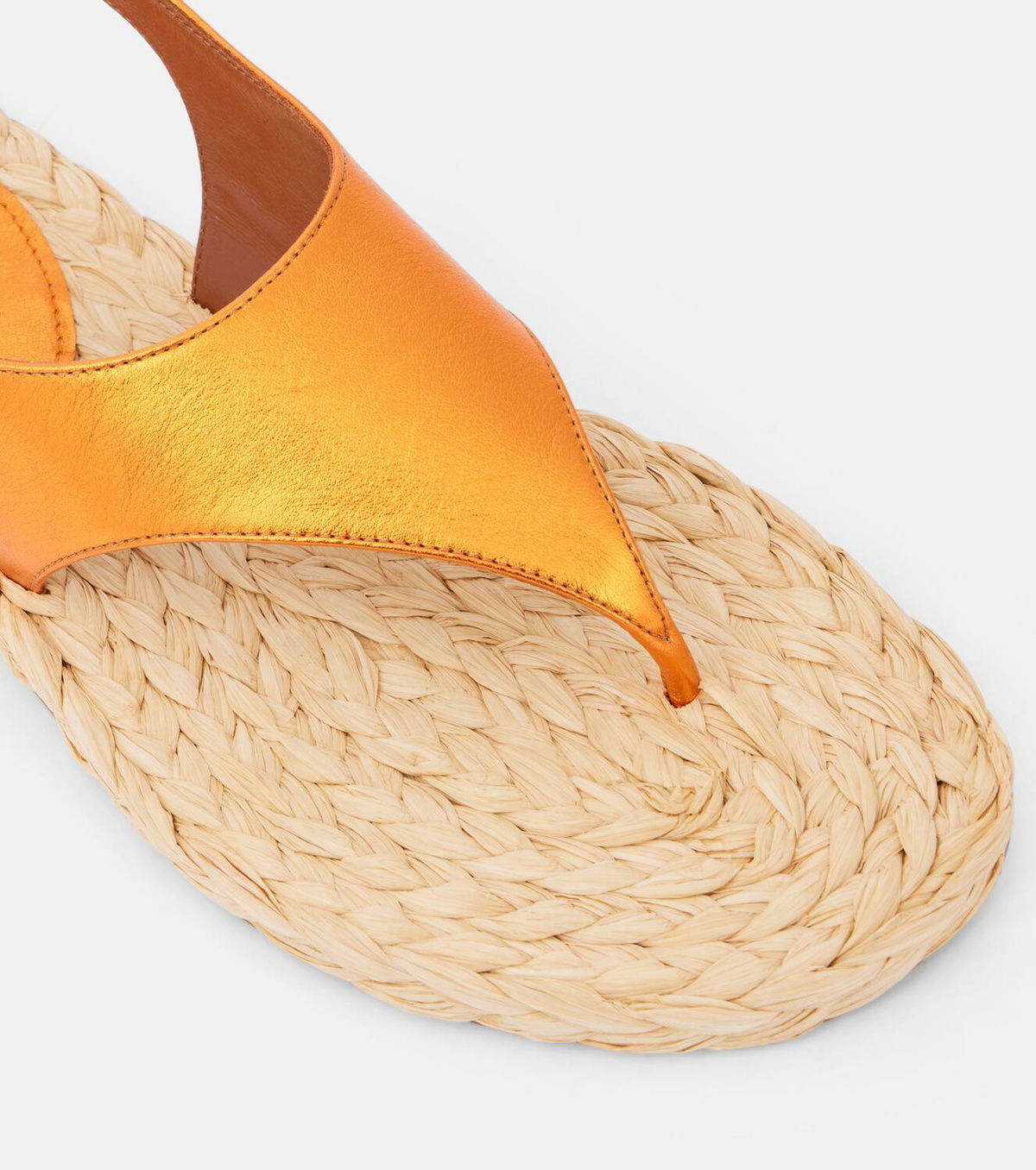 Paris Texas Amalfi metallic leather thong sandals