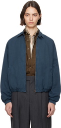 AURALEE Navy Product Dyed Finx Gabardine Swing Jacket
