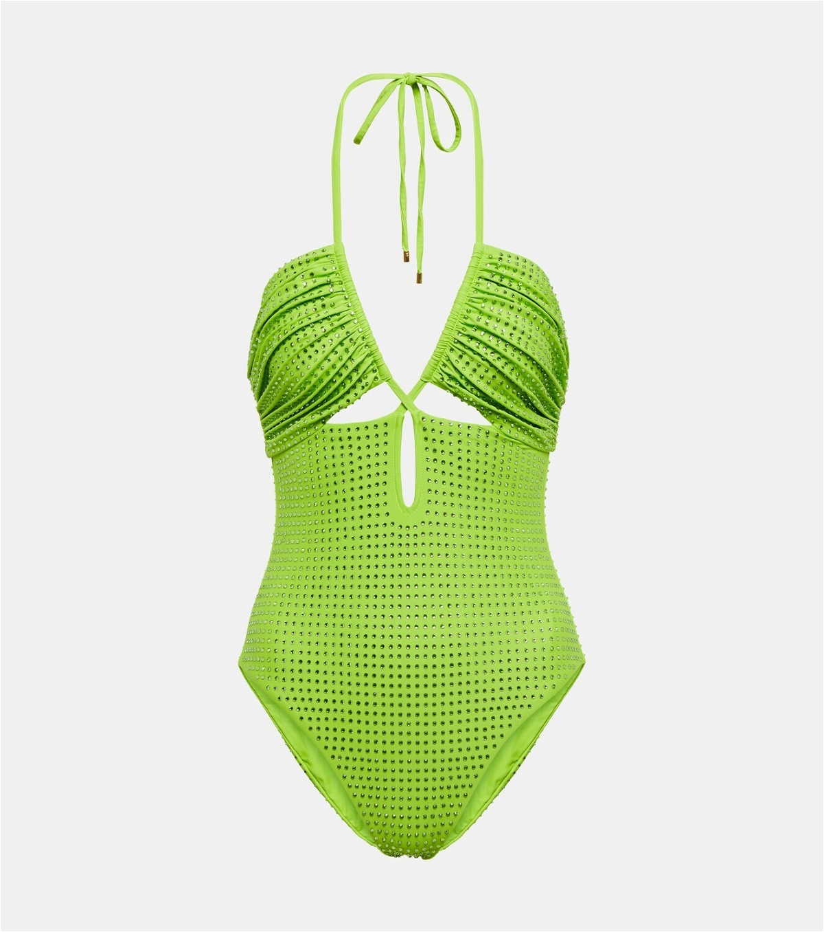 Self-Portrait Embellished cut-out swimsuit