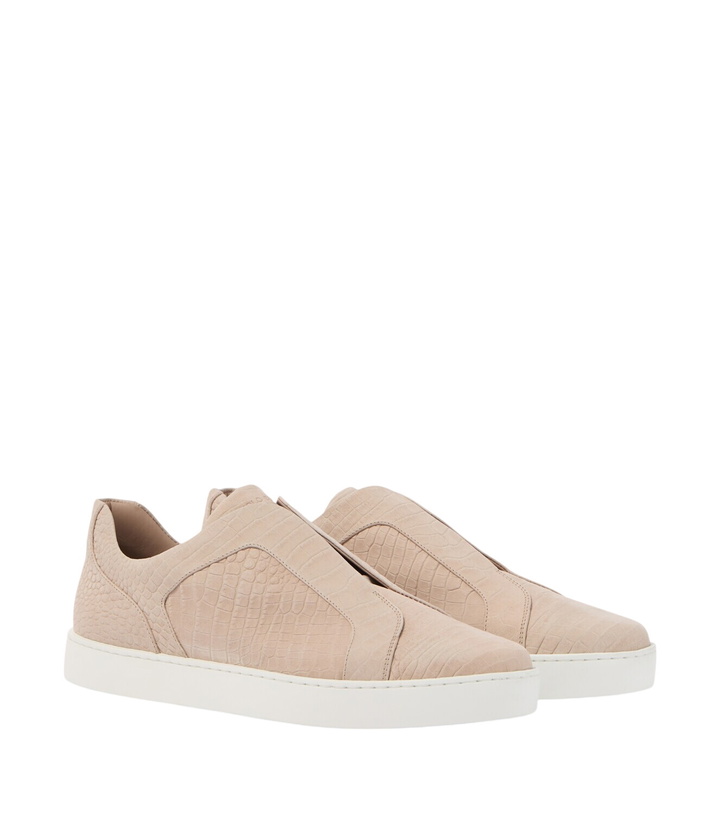 Photo: Manolo Blahnik Agilio croc-effect leather slip-on sneakers