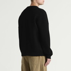 FrizmWORKS Men's Heavy Wool Round Cardigan in Black