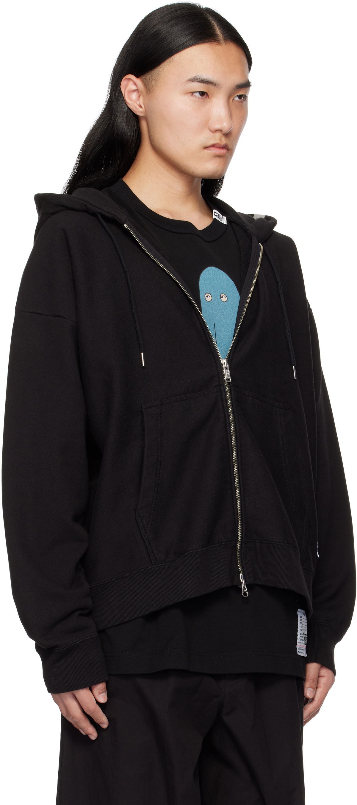 パーカー・フーディ MIHARAYASUHIRO Charcoal cotton oversize sweatshirt Buy Maison Mihara Yasuhiro men black oversize hoodie with