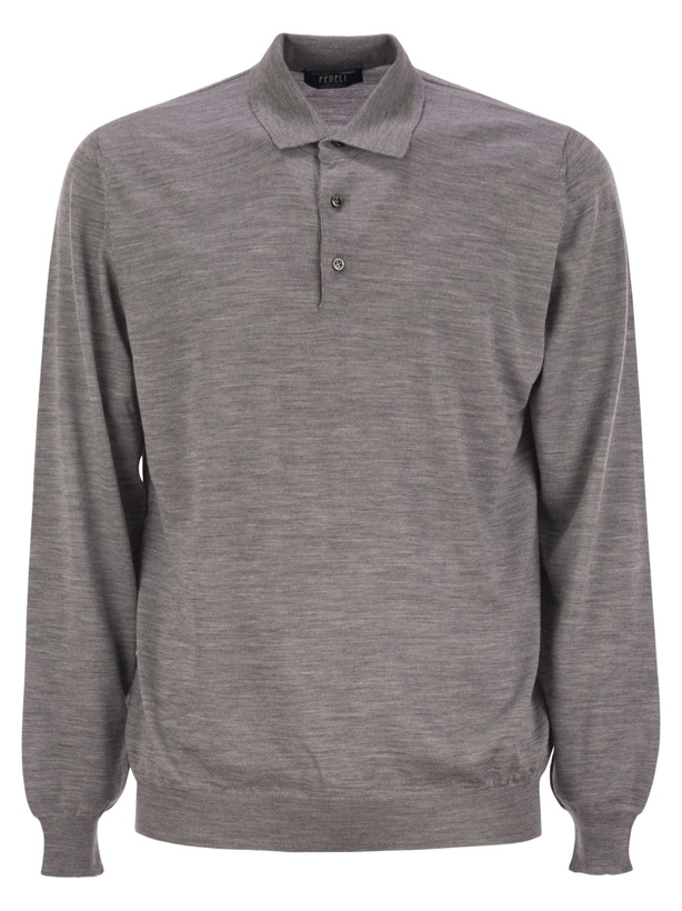 Photo: Fedeli Virgin Wool Polo Shirt