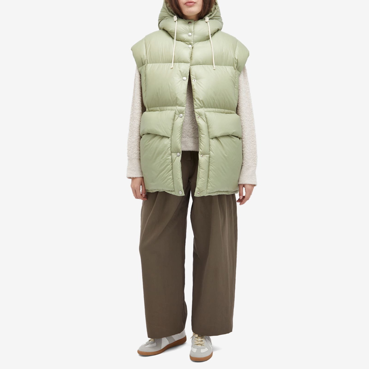 Jil Sander Women's 157 Gilet in Pastel Green Jil Sander