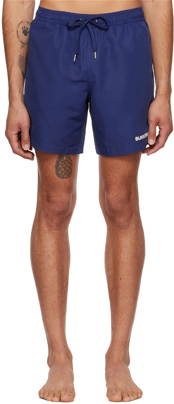 Photo: Burberry Blue Bonded Swim Shorts