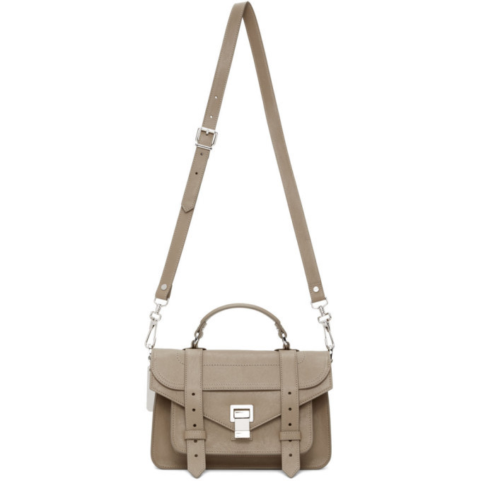 Proenza Schouler Silver Tiny PS1and Messenger Bag Proenza Schouler