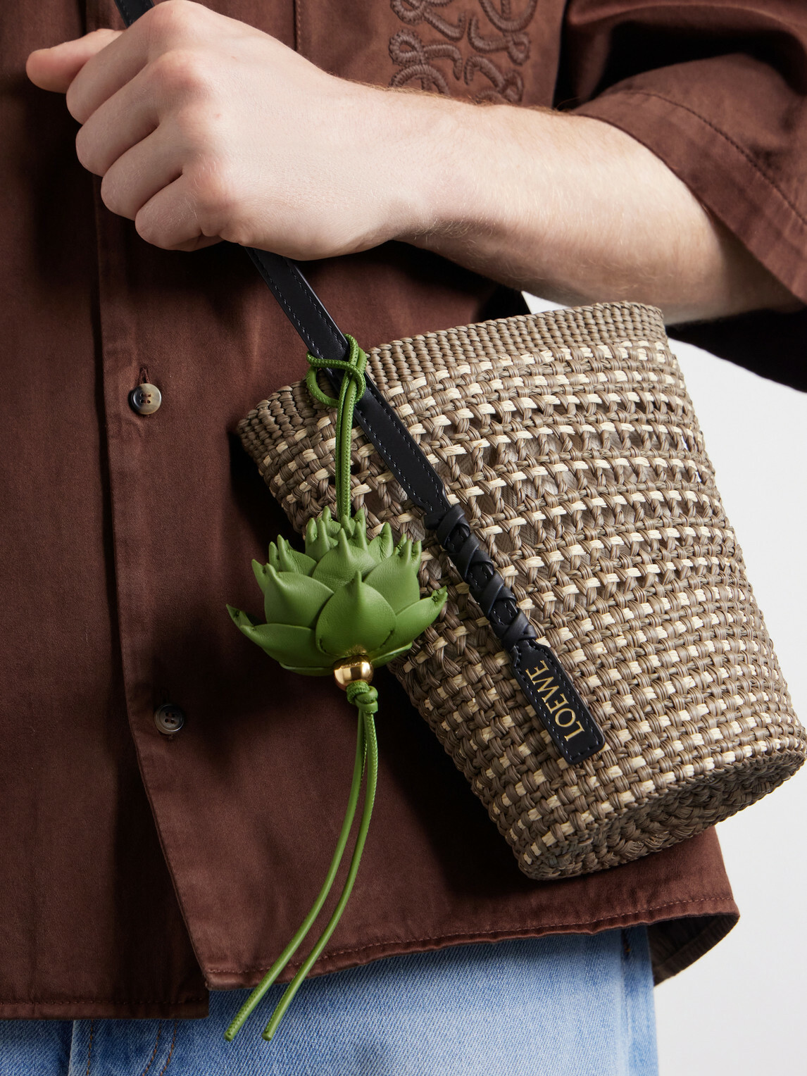 LOEWE - Paula's Ibiza Braid Leather-Trimmed Raffia Shoulder Bag