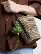 LOEWE - Paula's Ibiza Braid Leather-Trimmed Raffia Shoulder Bag