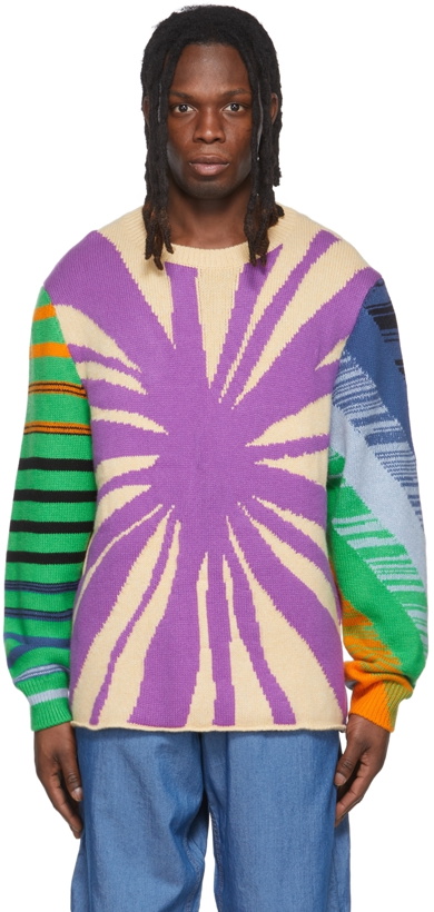 Photo: The Elder Statesman Multicolor Cashmere Fantasy Sweater