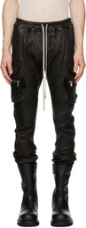 Rick Owens Black Tower Mastodon Leather Cargo Pants