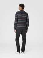 Missoni - Crew neck sweater with 3d zigzag pattern, Men, Multicoloured