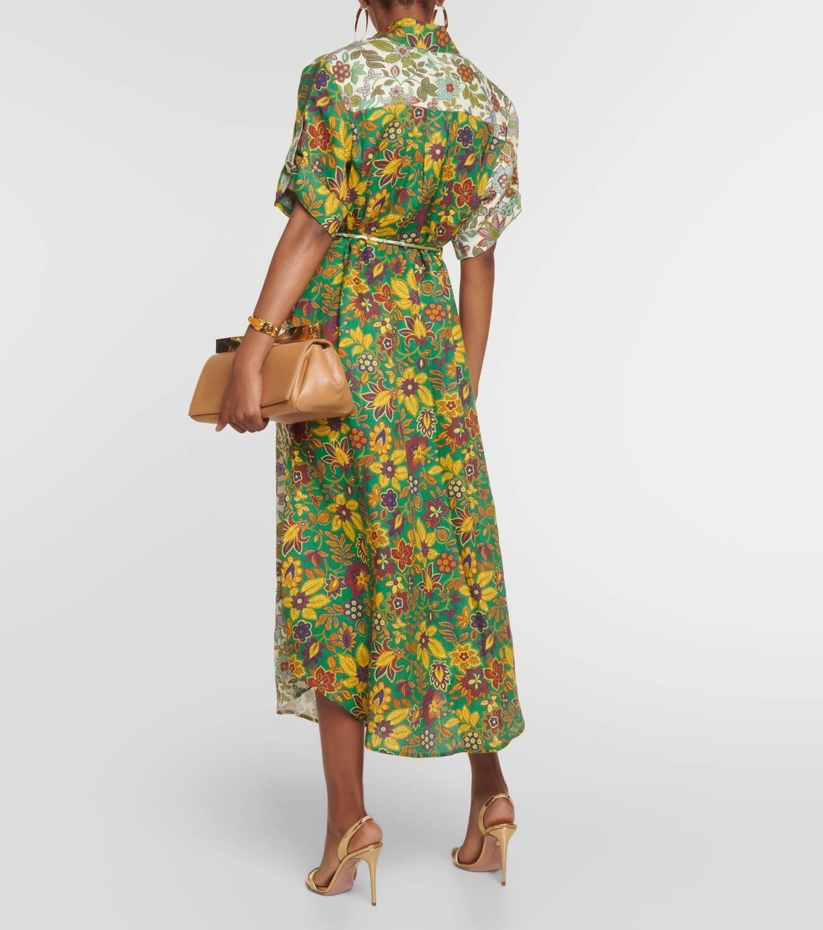 Almais Isabella patchwork linen shirt dress ALMAIS