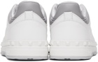 Valentino Garavani White & Gray Freedots Sneakers
