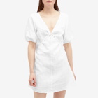 Deiji Studios Women's Tie Seamed Linen Mini Dress in White