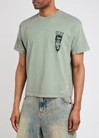 Warren Lotas Dark Feast Printed Cotton T-shirt Grey